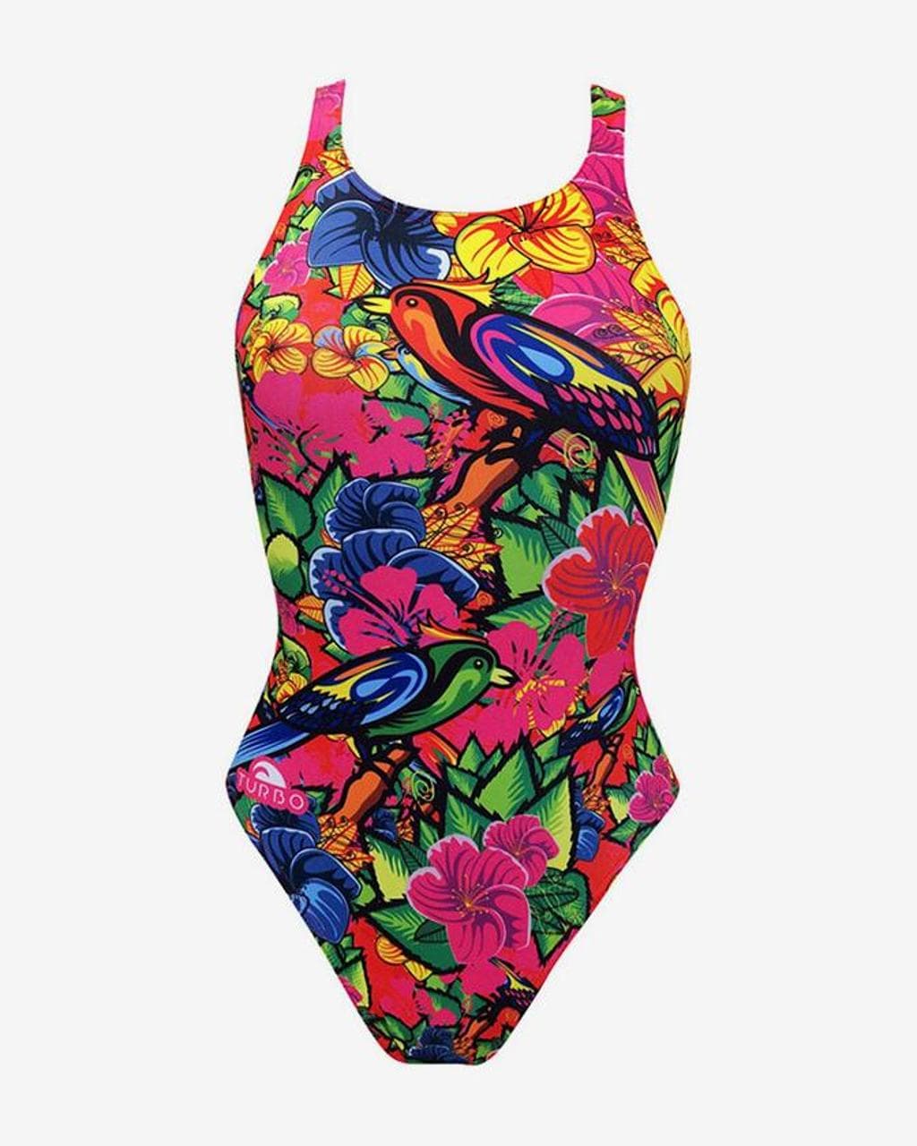 Maillot de bain de natation Turbo Birdies bretelles larges femme - S