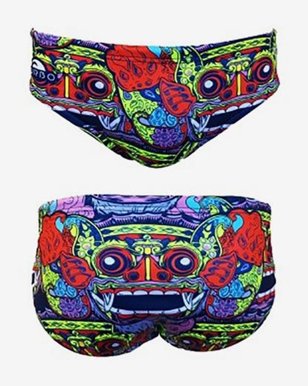 Maillot de bain de waterpolo Turbo Bali Tribal noir - S